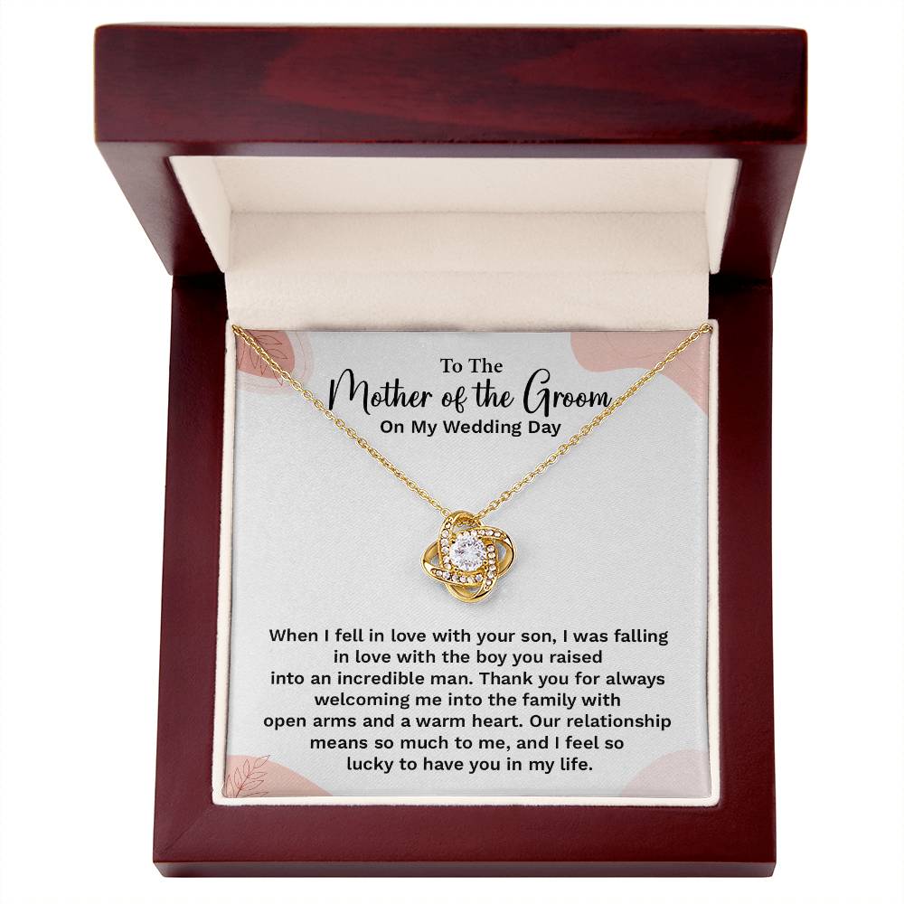 To the Groom's Mother on My Wedding Day Groom’s mother wedding gift Wedding necklace for mother-in-law Heartfelt message for groom’s mom Special gift for groom’s mom Necklace gift for groom’s mother on wedding day Meaningful gift for groom’s mother