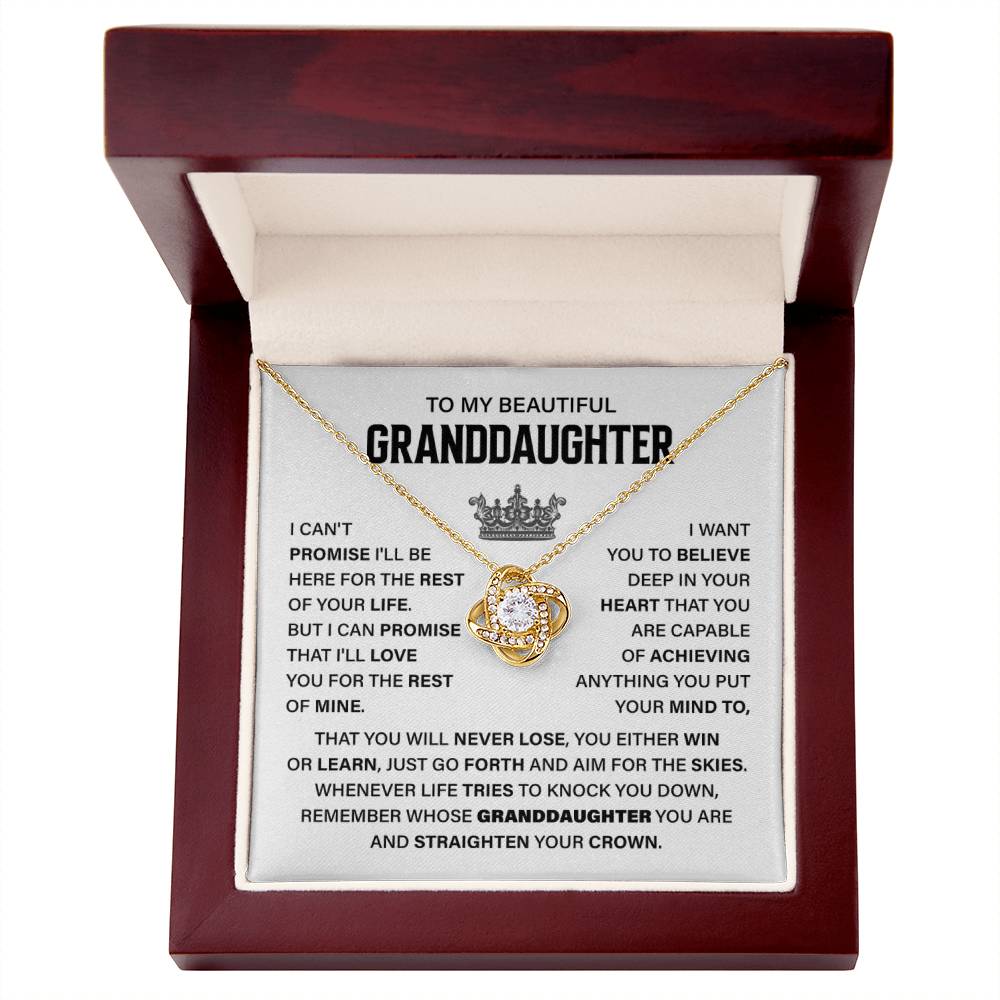 To My Beautiful Granddaughter Necklace – Straighten Your Crown Gift
