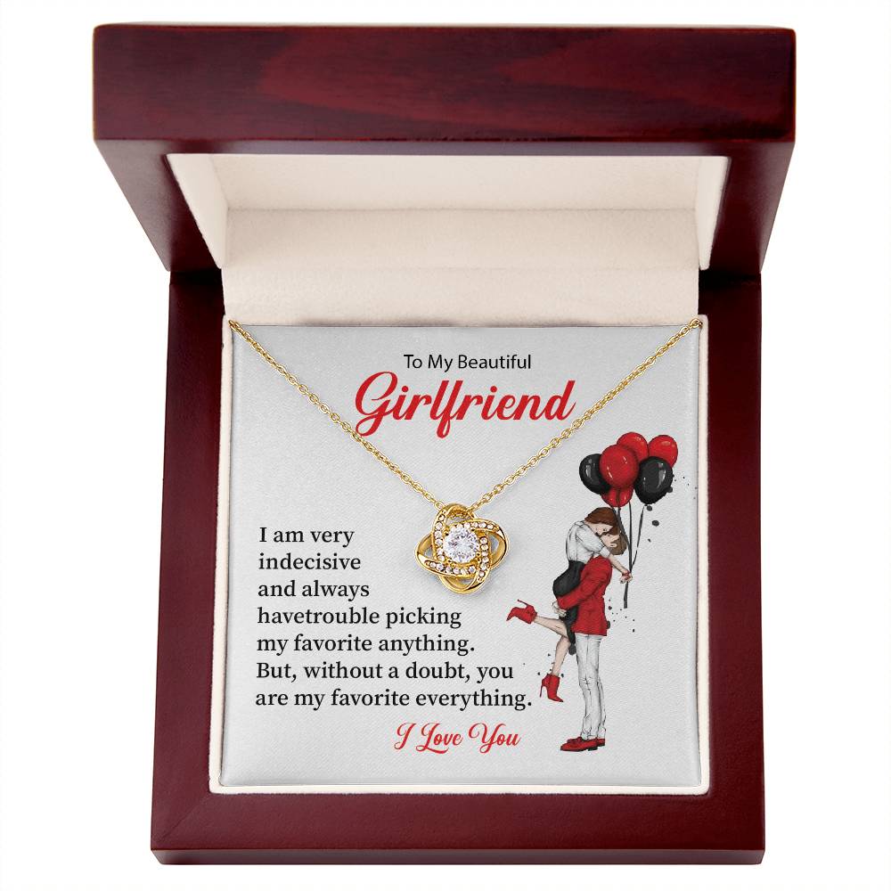 Romantic Necklace for Girlfriend with Gift Card Box