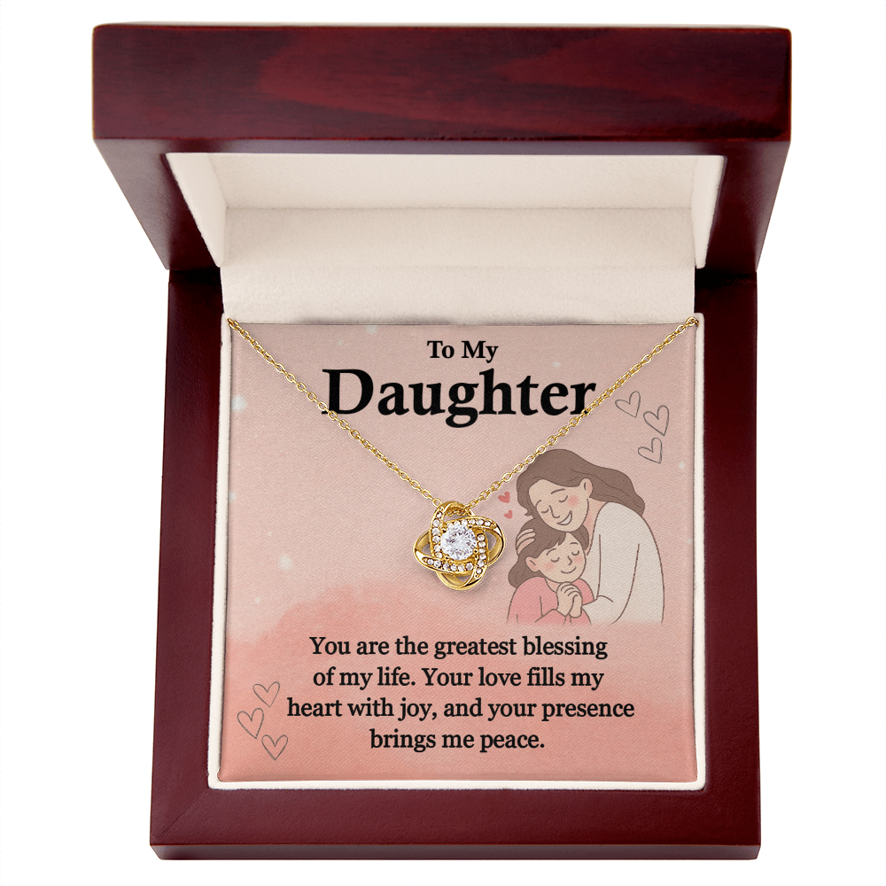 To My Daughter Necklace Greatest Blessing Gift Box