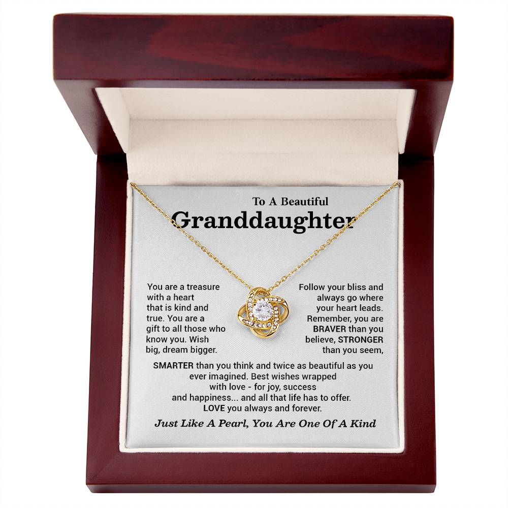 To a Beautiful Granddaughter Necklace Gift – You’re One of a Kind
