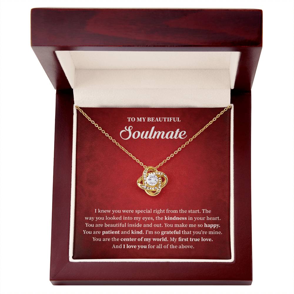 Soulmate Necklace Gift for Her with Message Card