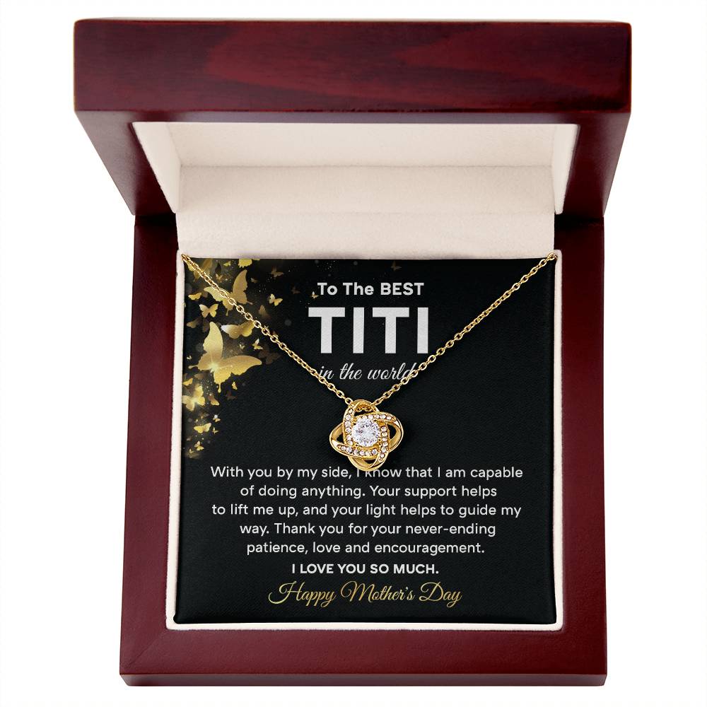 To The Best Titi Necklace Of Endless Love For Her Thank You For Everything Gift Celebrating An Amazing Day Forever My Titi Necklace Inspiration Necklace Loving Titi Mother’s Day Gift Heartfelt Message With Necklace Gift