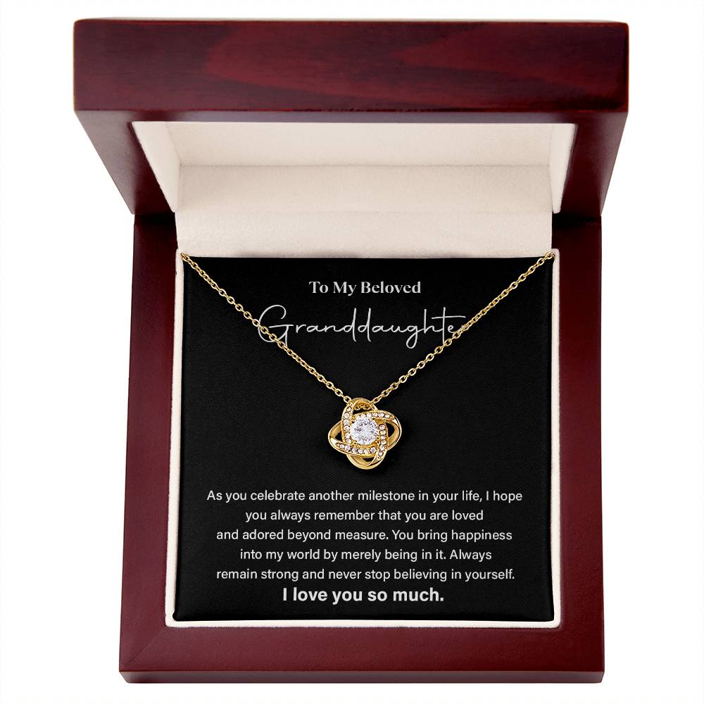 To My Beloved Granddaughter Necklace Gift – Milestone Love Message