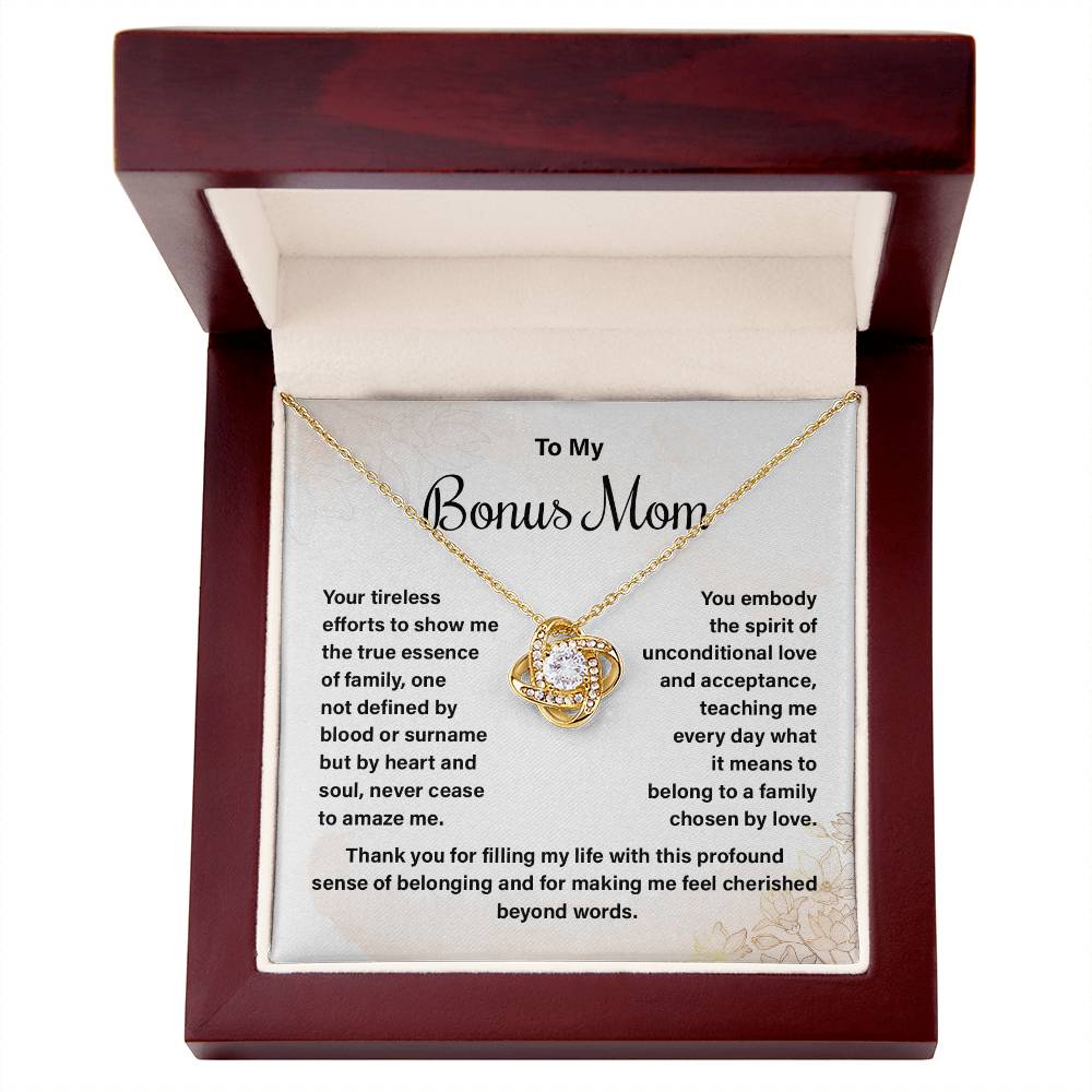 Bonus Mom Necklace from Daughter – Heartfelt Message Gift