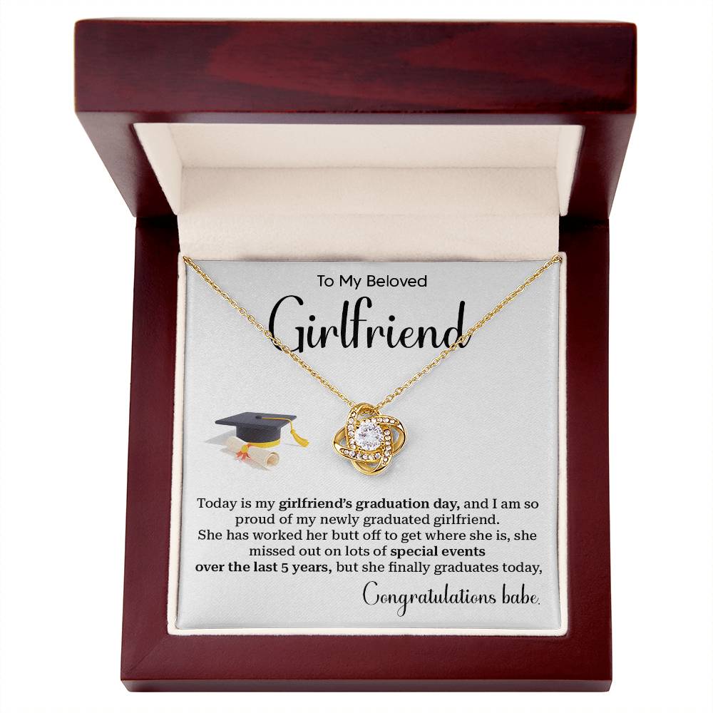 Girlfriend Graduation Necklace with Funny Proud Message