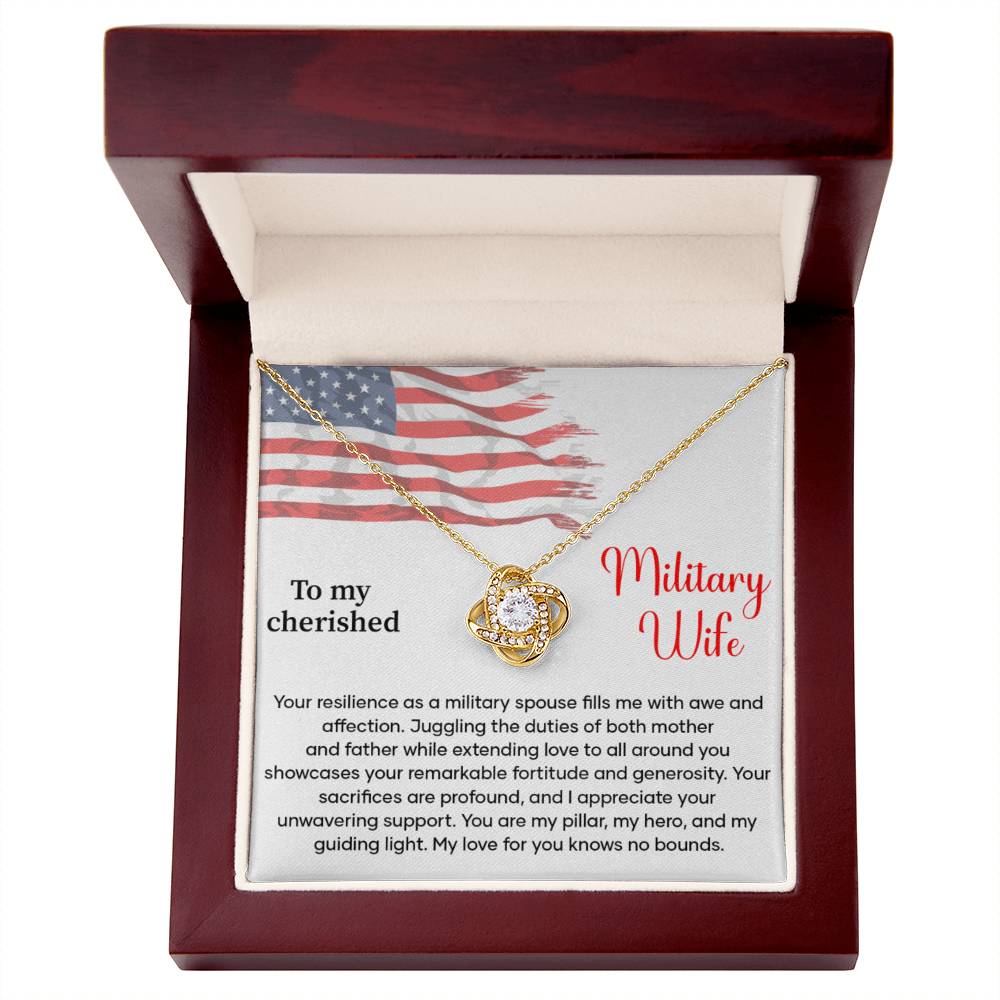 Gift for Military Wife with Patriotic Message Card