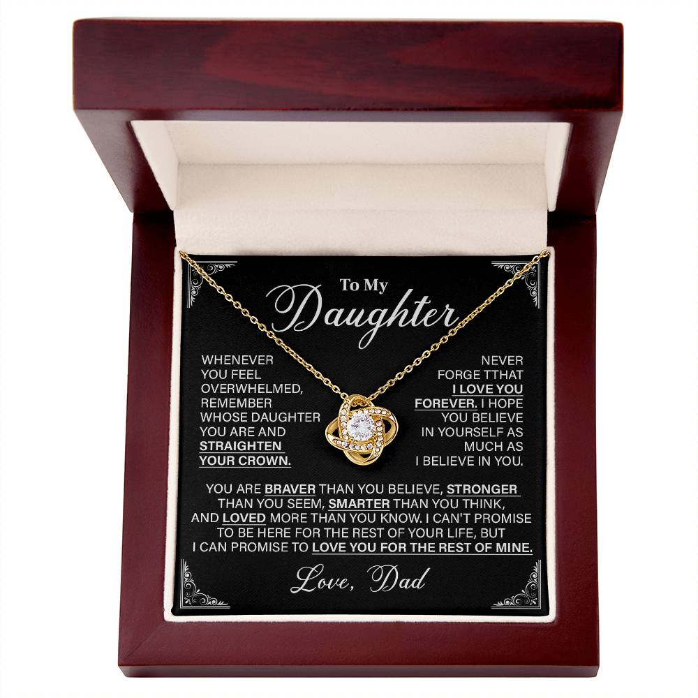 To My Daughter from Dad – Heartfelt Necklace with Message Card