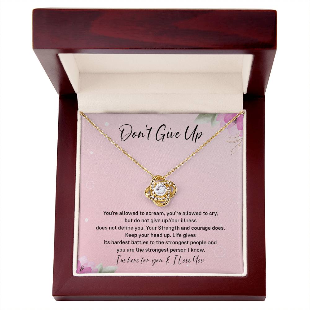 Don't Give Up Strength And Courage Necklace Don't Give Up Necklace Supportive Gift For Fighter You Are Strong Necklace Life's Battles Necklace Emotional Connection Necklace Love And Support Necklace Motivational Jewelry Breast Cancer Necklace For Soulmate