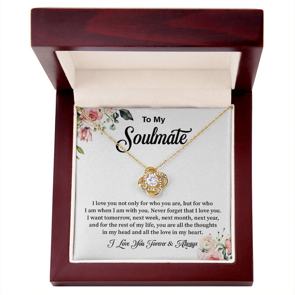 Romantic Soulmate Necklace Gift with Message Card