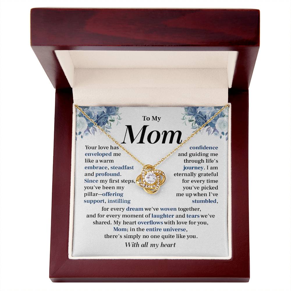 To My Mom Necklace Gift with Message from Daughter