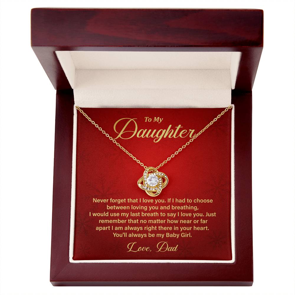 Daughter Necklace Gift from Dad – Message Card Box