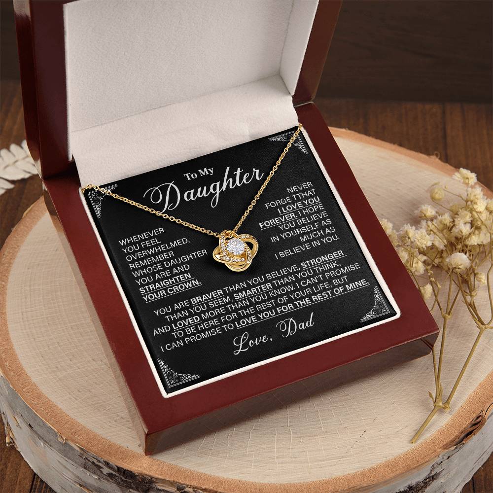 To My Daughter from Dad – Heartfelt Necklace with Message Card