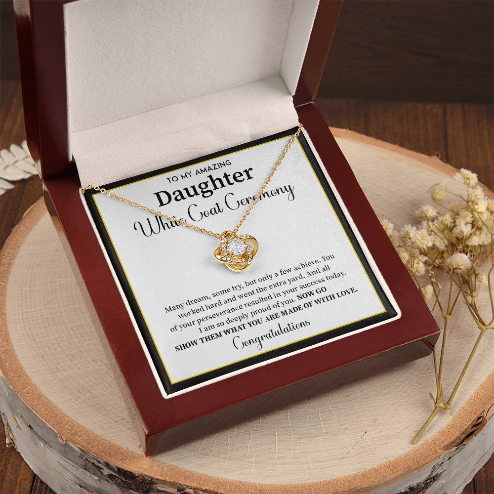White Coat Ceremony Gift For Daughter Necklace With Gift Box