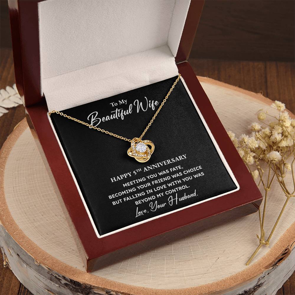 5th Anniversary Gift for Wife – Fate & Love Necklace