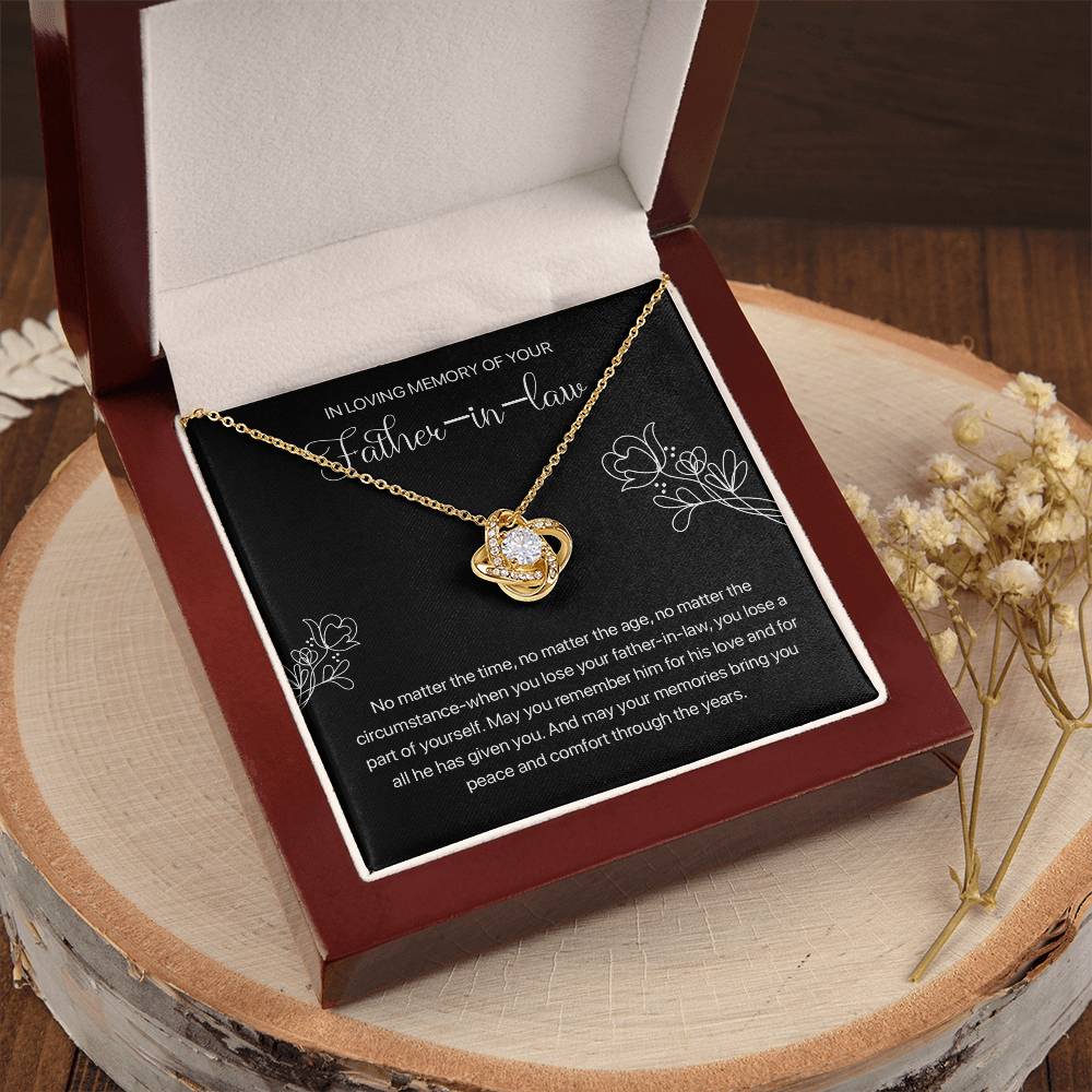 Father-in-Law Memorial Necklace with Gift Card