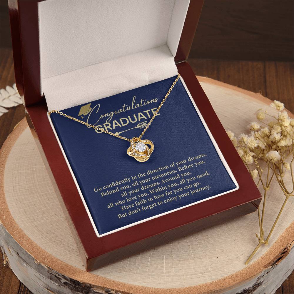 Graduation Necklace Gift For Women With Message Card