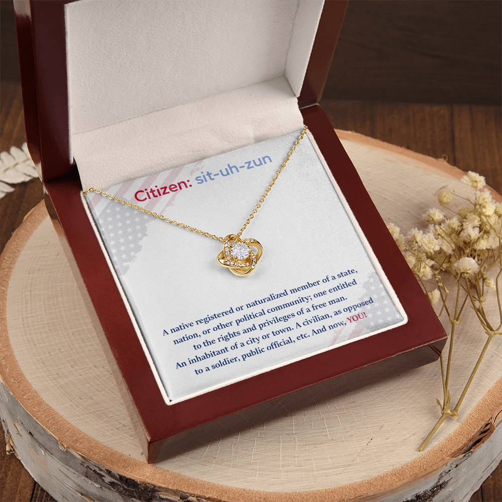 Citizen Necklace Citizen Necklace For New U.s. Citizen Gift For New American Citizen Necklace For Official U.s. Citizen Celebrate Your Freedom Necklace Necklace For U.s. Citizenship Journey Necklace With U.s. Citizen Message Gift For U.s. Citizenship