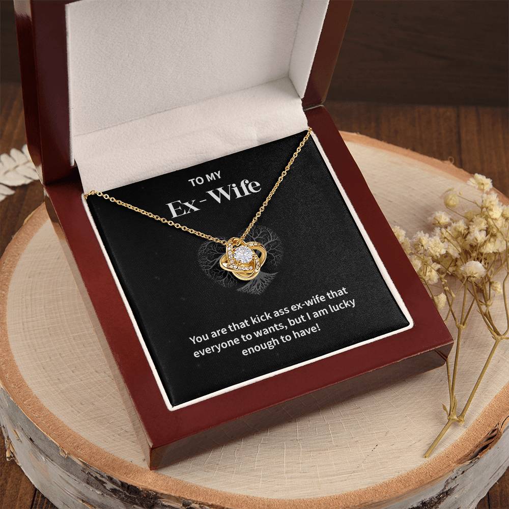 Kickass Ex-Wife Necklace Gift with Message Card