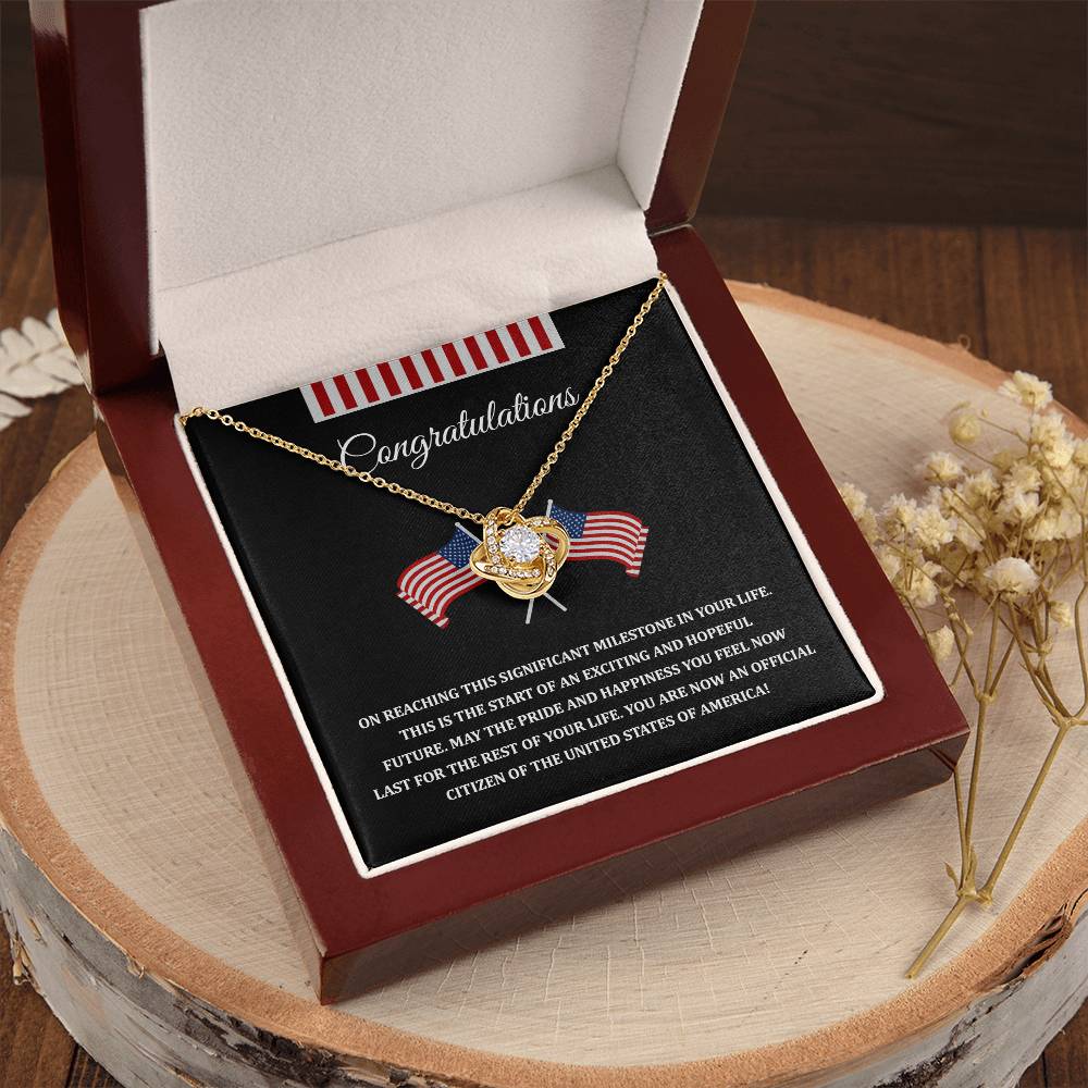 Congratulations Necklace For New U.s. Citizen Necklace For New U.s. Citizen Gift For New U.s. Citizen Journey Necklace For Proud New Citizen Jewelry For U.s. Citizenship Celebration Gift For Citizenship Milestone Jewelry For New U.s. Citizen Necklace