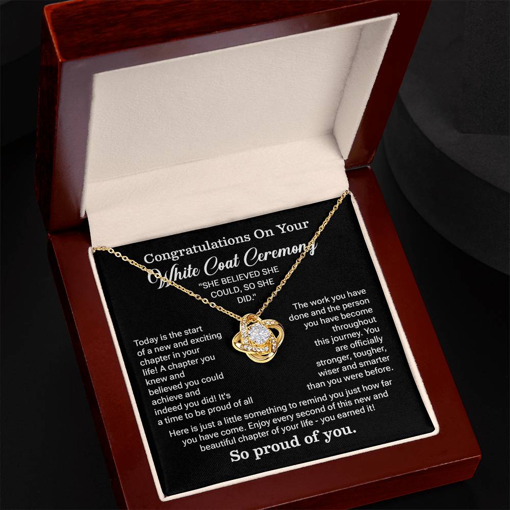 Congratulations On Your New White Coat Ceremony Congratulations Necklace White Coat Ceremony Inspirational Jewelry Gift New Chapter Necklace Meaningful Gift For Graduates Emotional Connection Necklace Motivational Jewelry