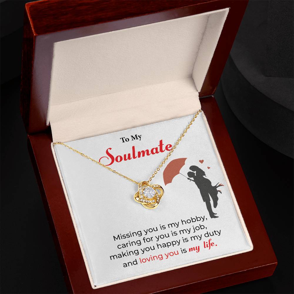 Soulmate Necklace Gift for Her – Message Card Box
