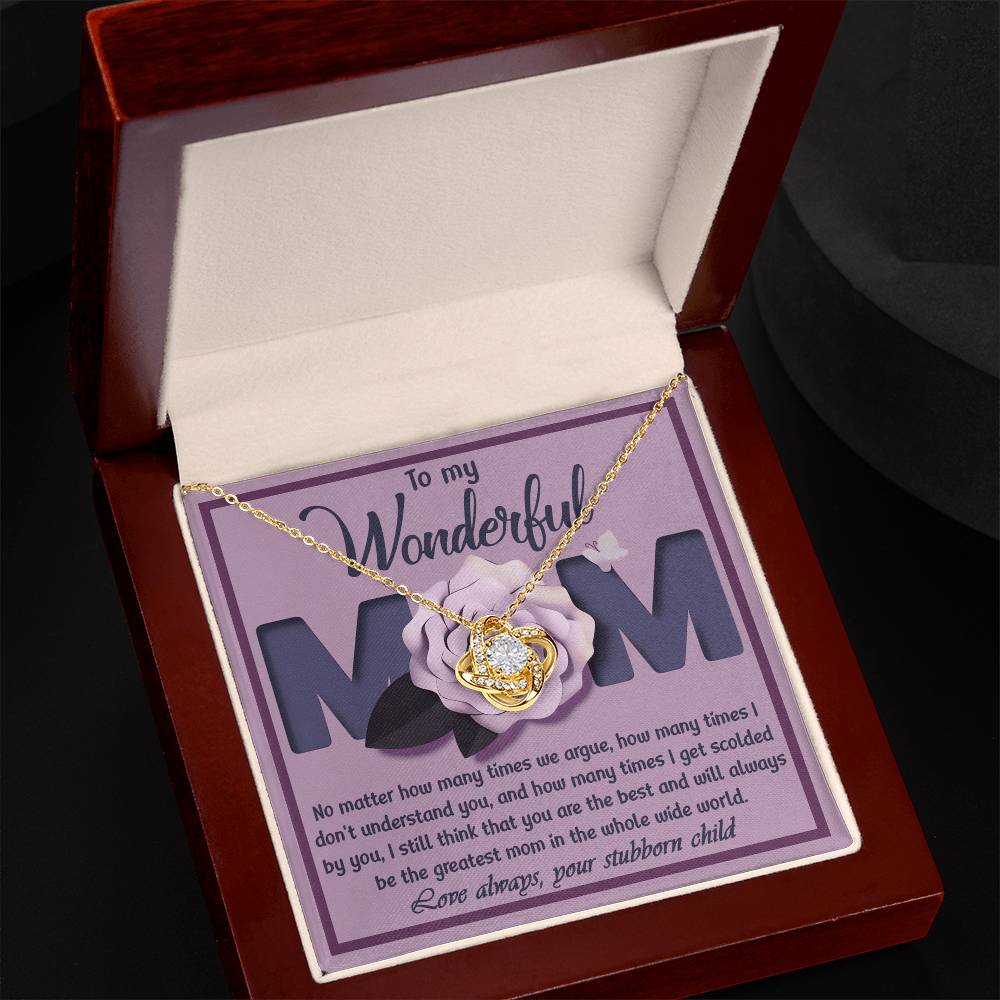 Necklace for Mom from Stubborn Child – Funny and Loving Gift