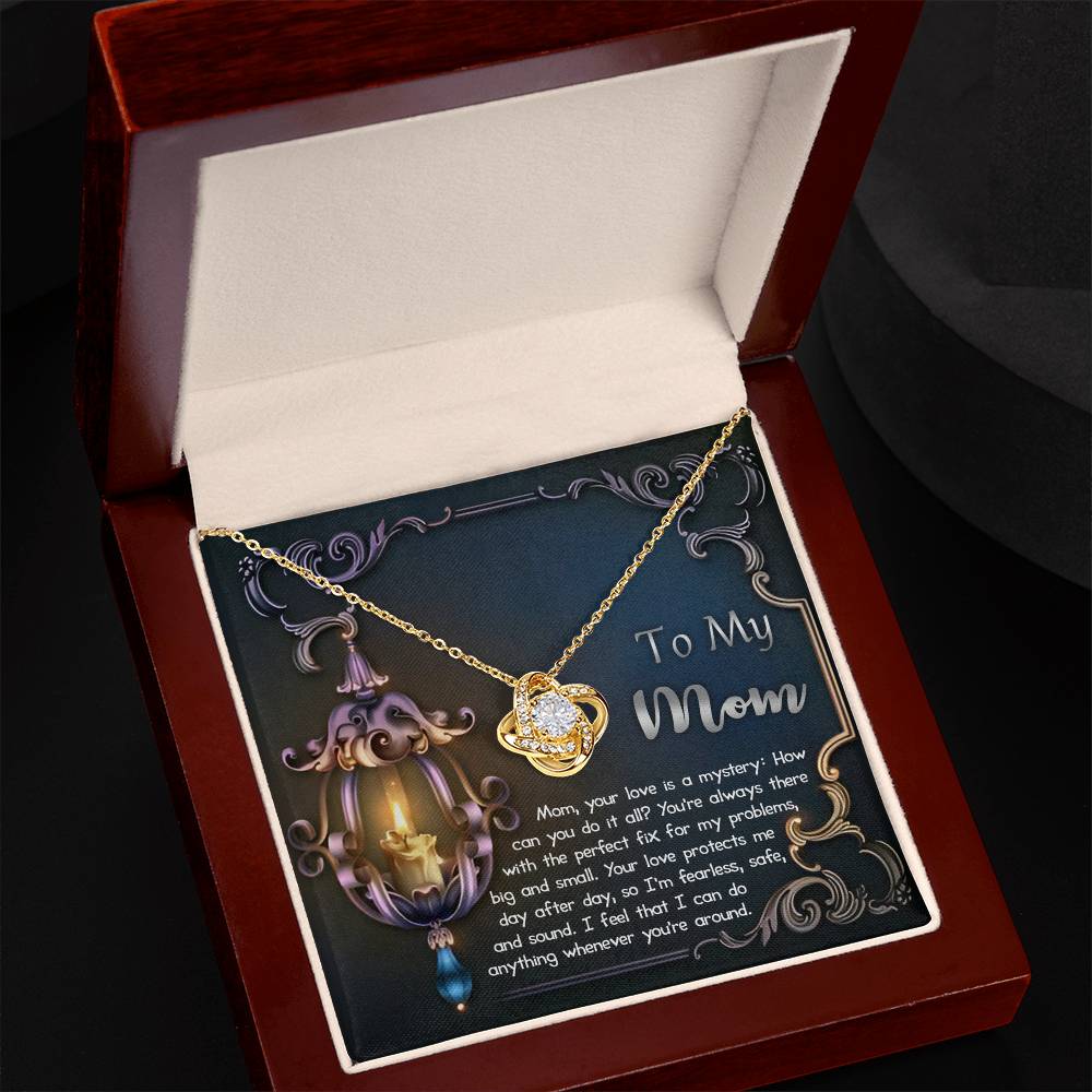 Mom Necklace Gift with Message Card – Love That Protects Always
