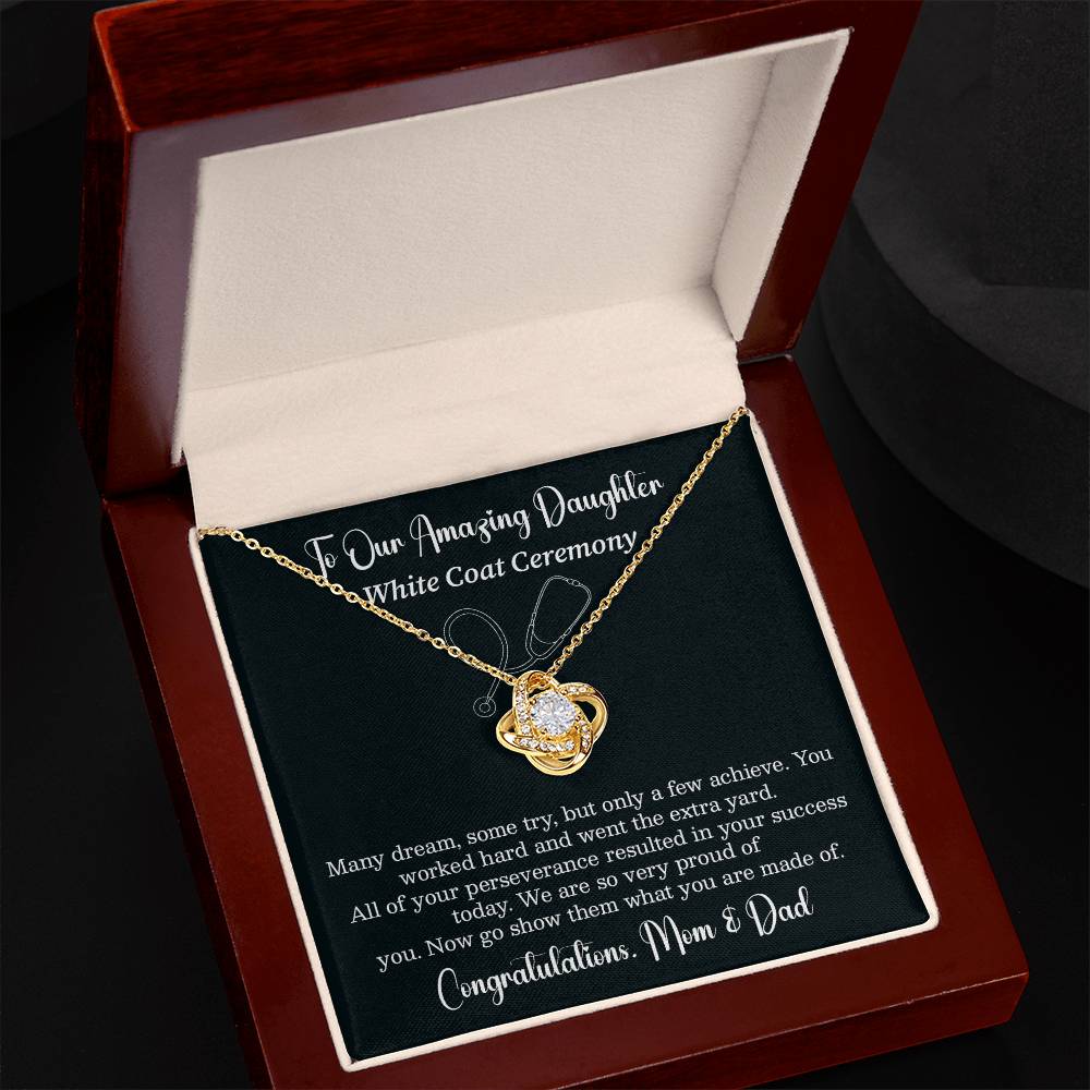 To Our Amazing Daughter On Your White Coat Ceremony Best Wishes Necklace You Are Amazing Necklace Personal Growth Jewelry Motivational Jewelry For New Beginnings Emotional Connection Necklace Meaningful Gift From Parents Congratulations Necklace