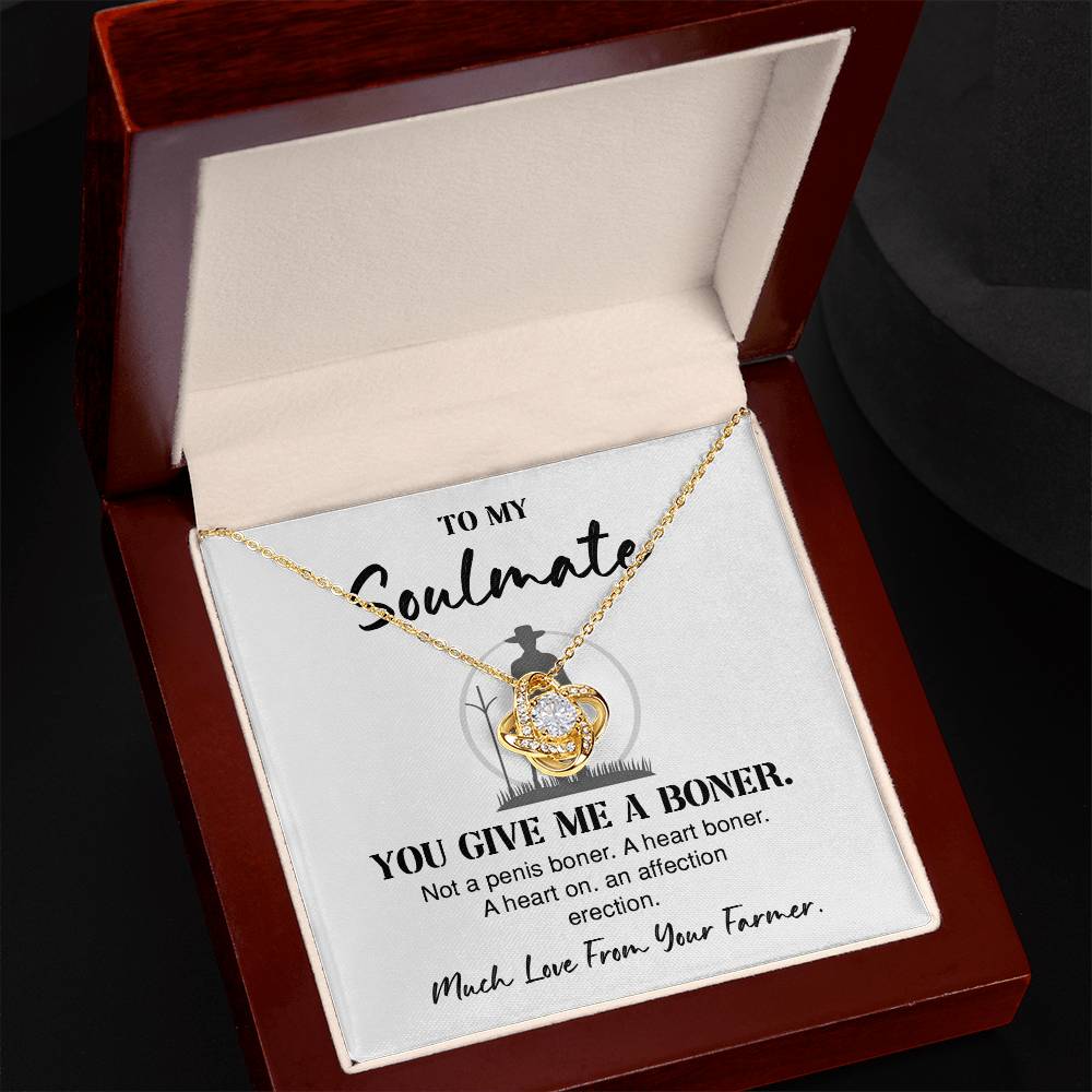 Soulmate Necklace Gift from Farmer with Message Card