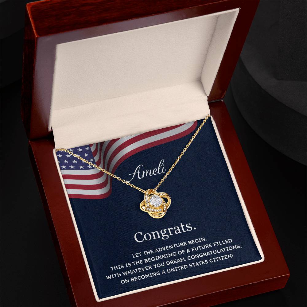 Congrats Necklace For New U.s. Citizen Ameli Necklace For New U.s. Citizen Gift For Citizenship Celebration Necklace With Citizenship Message Necklace For New U.s. Citizen Ameli Gift For Becoming A U.s. Citizen Proud U.s. Citizen Jewelry