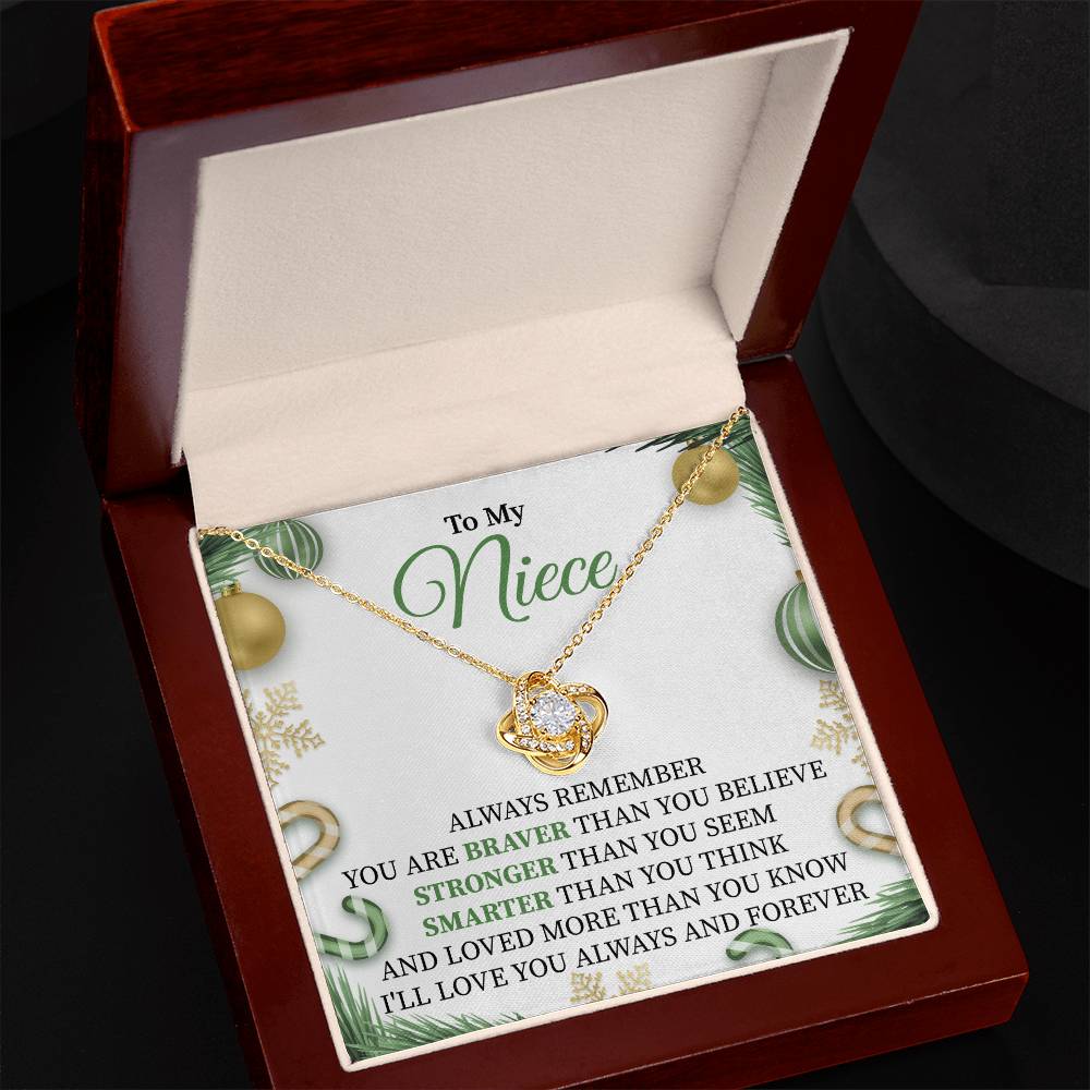 My Niece: Love Knot Necklace - An Endearing Token of Our Cherished Connection