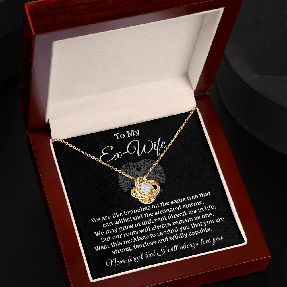 Gift for Ex-Wife With Message Card Strong Tree Bond Necklace