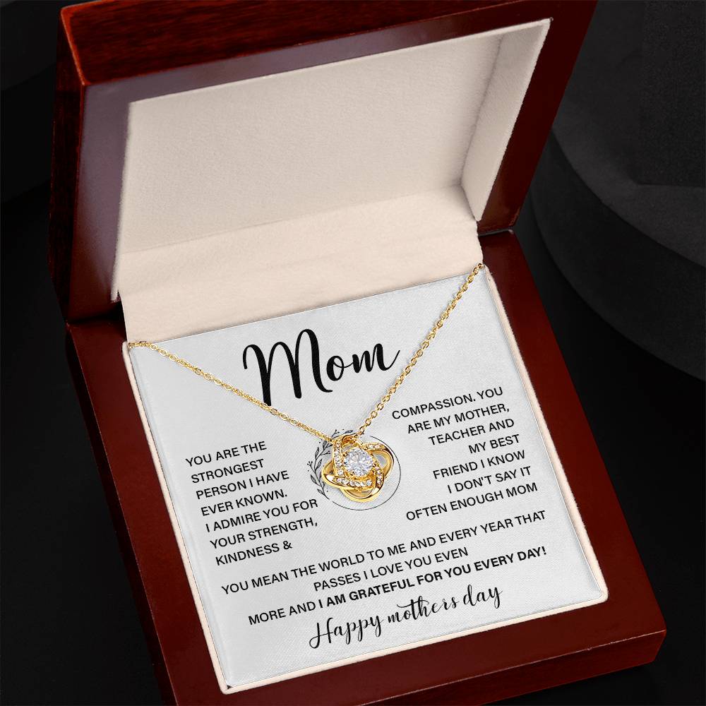 Grateful Mom Necklace with Message for Mother's Day from Kids