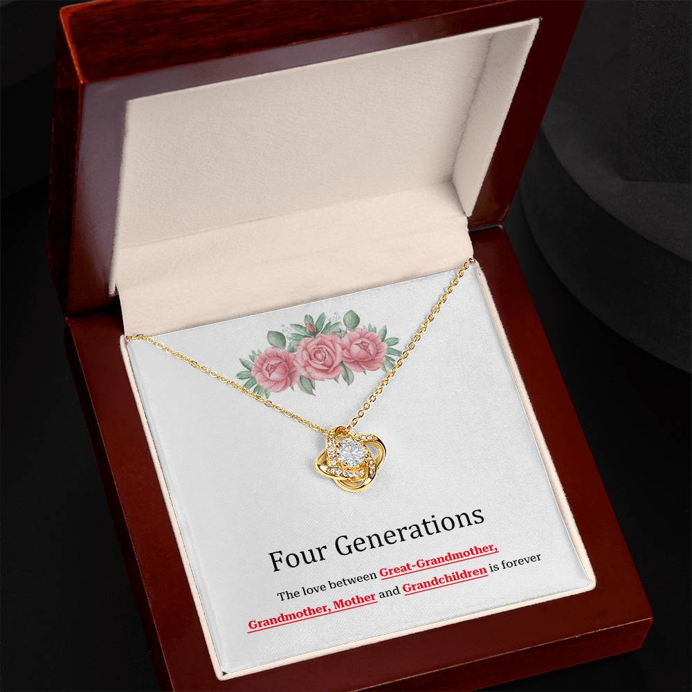 To Our Four Generations Four Generations Necklace Gift Great-grandmother Necklace Grandmother Necklace Mother Necklace Heartfelt Gift For Family Sentimental Jewelry For Generations Jewelry Gift For Great-grandmother Jewelry Gift For Mother