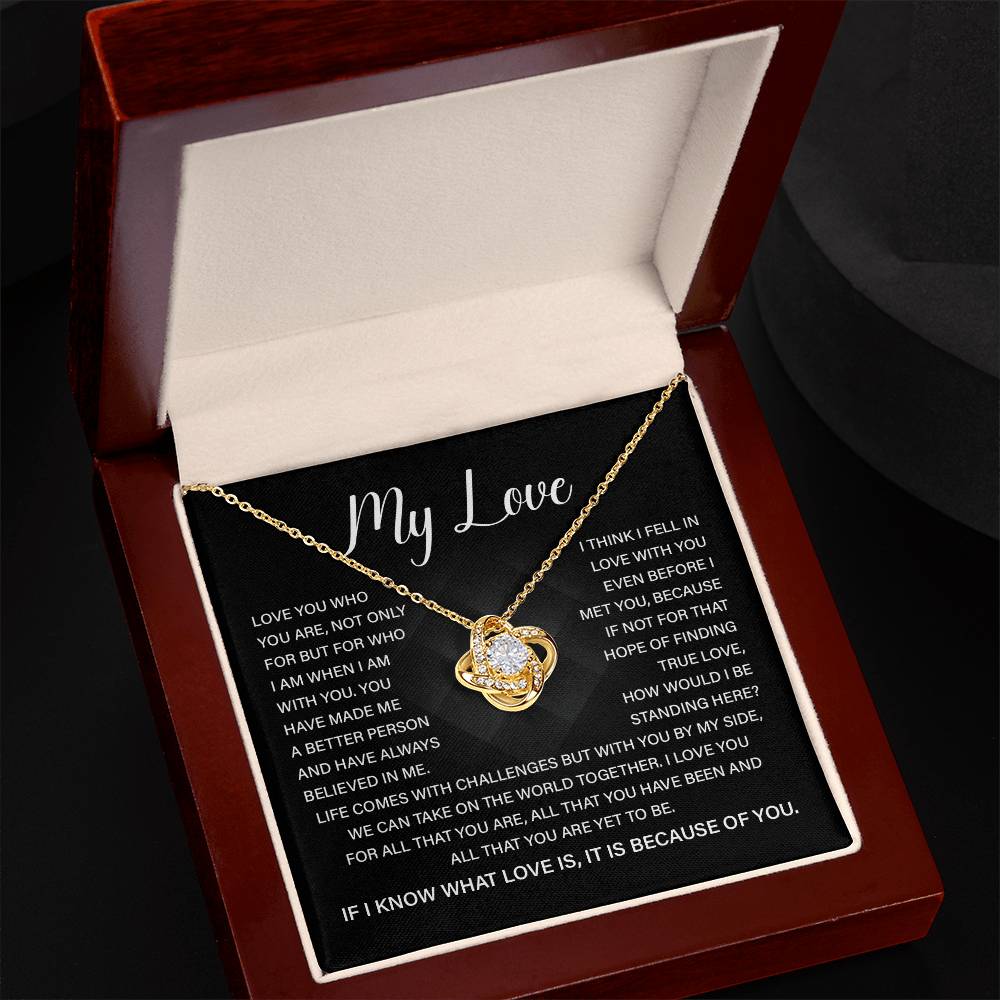 Romantic Necklace Gift for Her With Message & Luxury Box