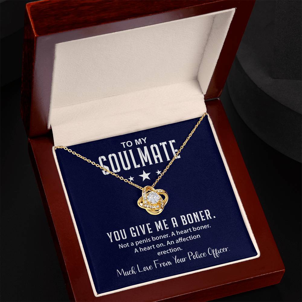 Funny Soulmate Necklace Gift from Police Officer – Gift Box
