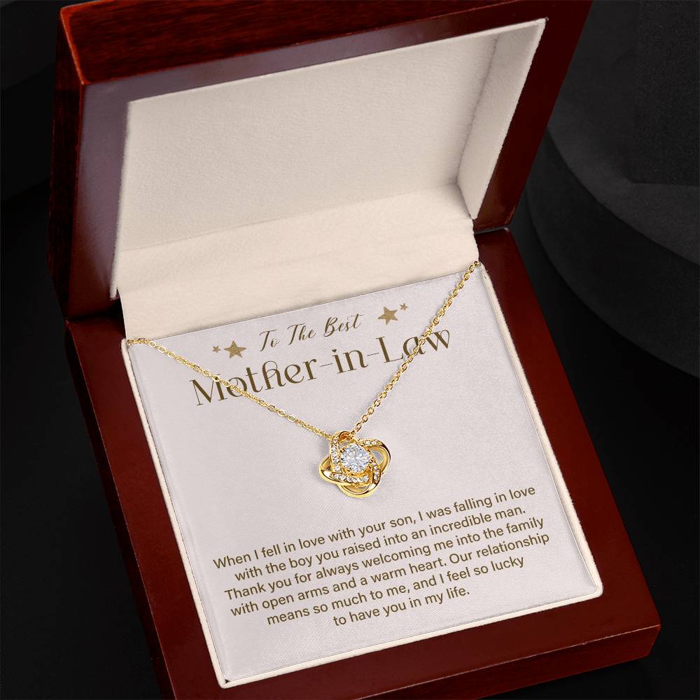 Mother-in-Law Necklace Gift With Heartfelt Message