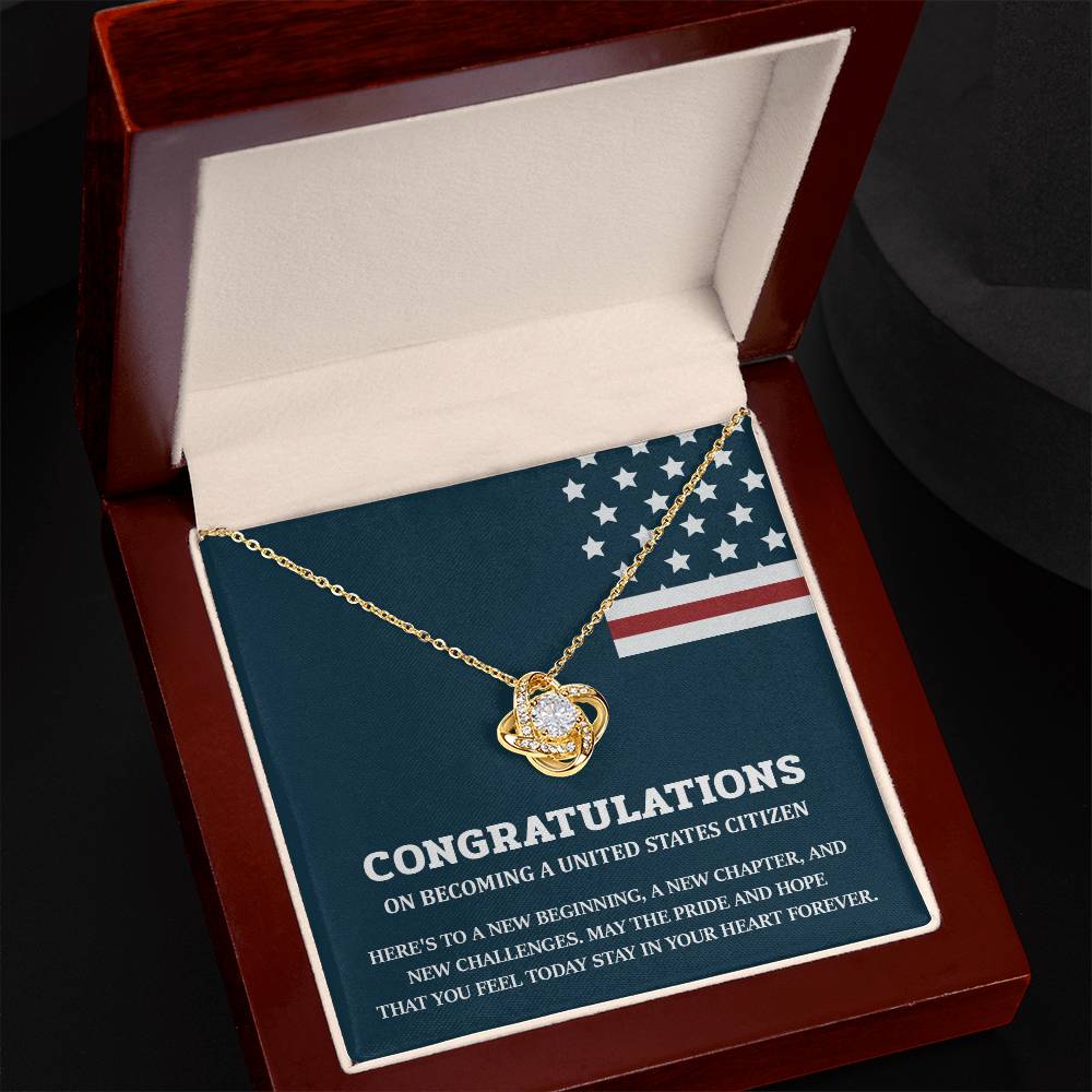 Congratulations Necklace For New U.s. Citizen Necklace For New U.s. Citizen Necklace For U.s. Citizenship Success Necklace For Official U.s. Citizen Jewelry For New U.s. Citizen Necklace With Message Of Hope Gift For American Patriot