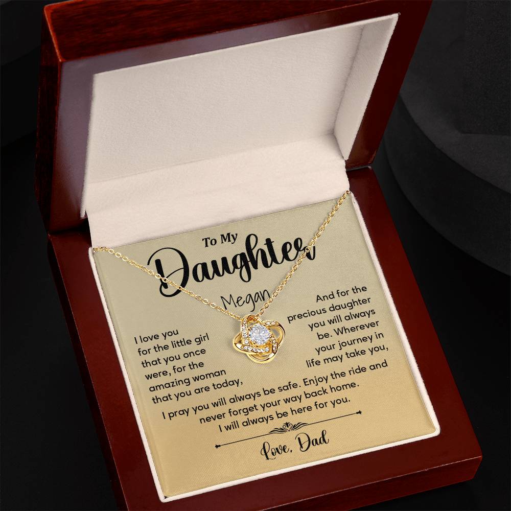 Daughter Necklace Gift from Dad with Heartfelt Note