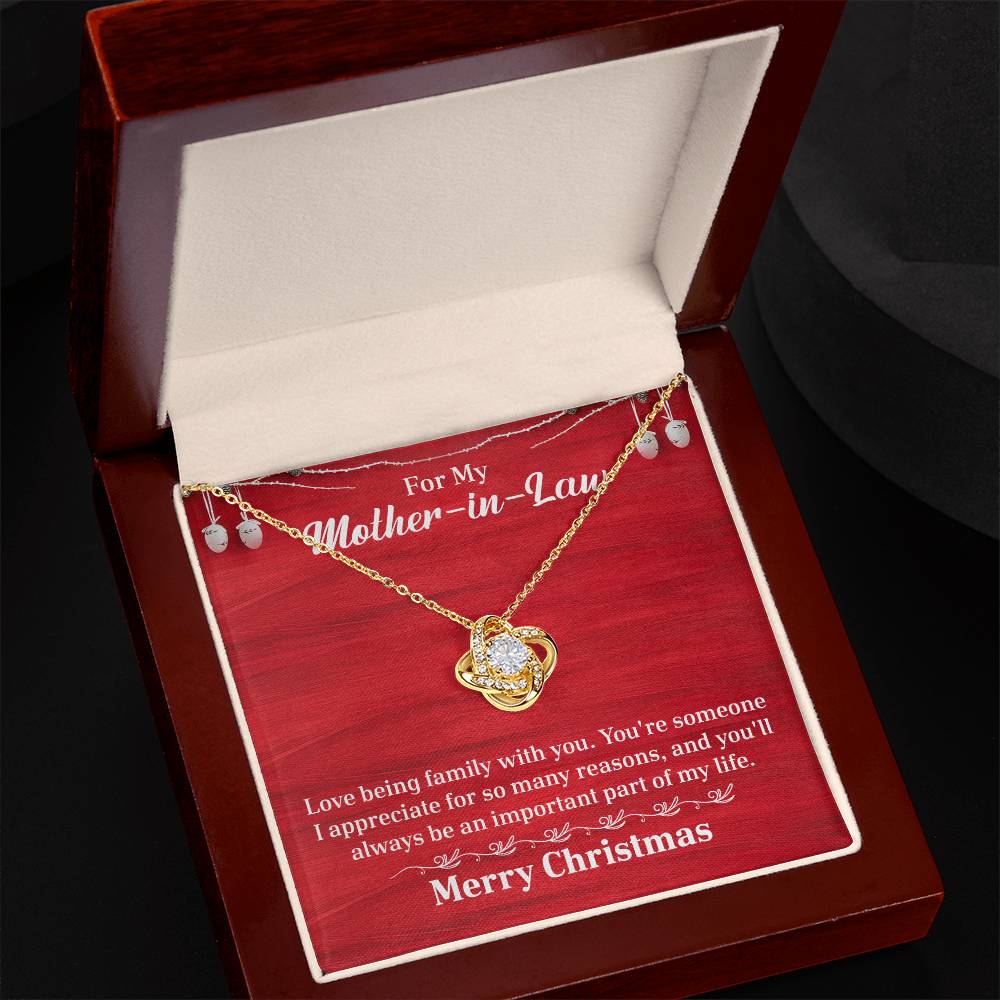 Love Knot Necklace For My Mother In Law On Merry Christmas.