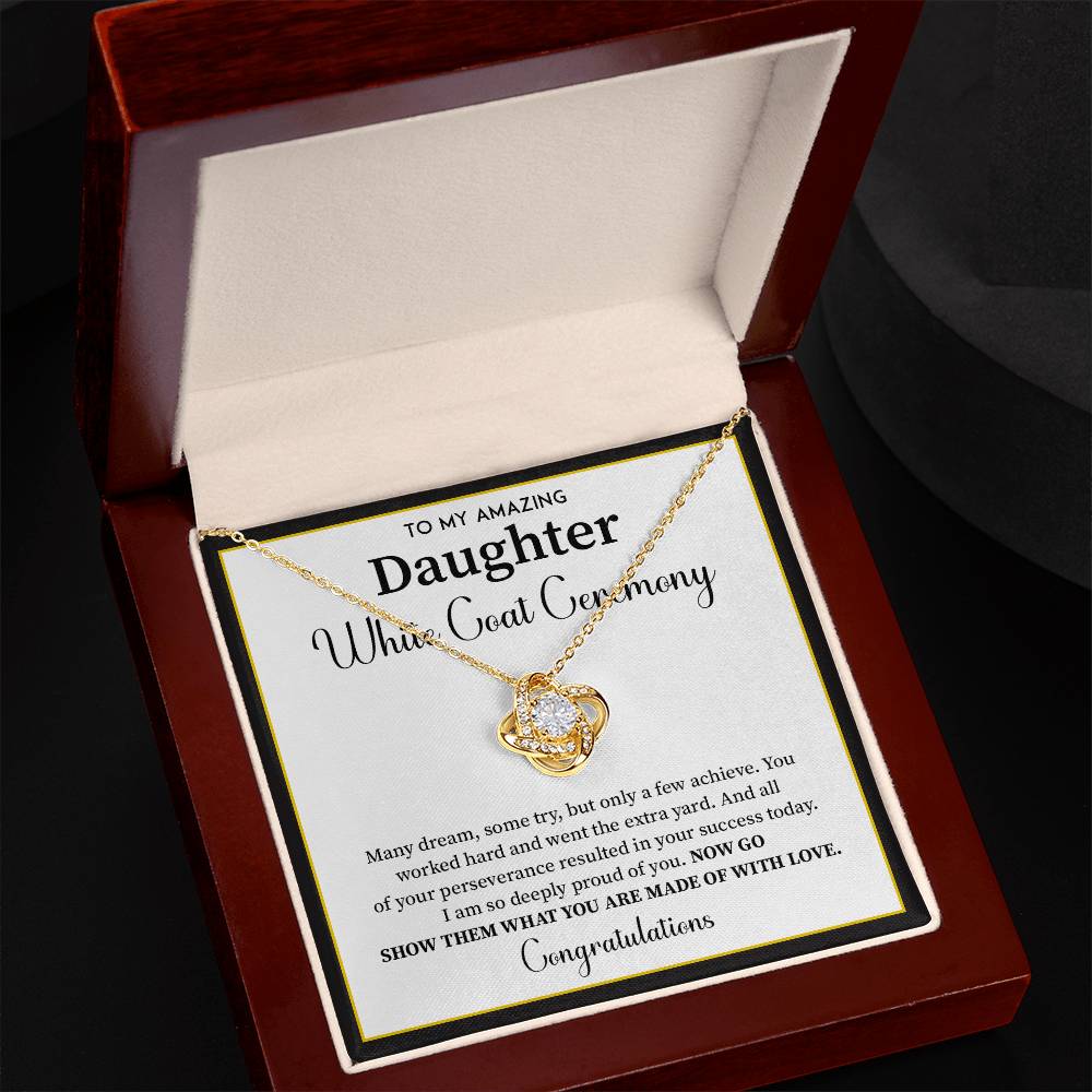 White Coat Ceremony Gift For Daughter Necklace With Gift Box