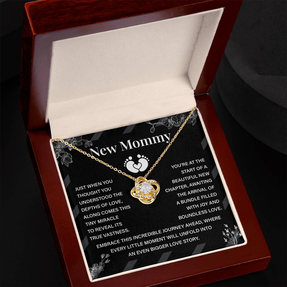 New Mommy Necklace Gift with Sweet Card
