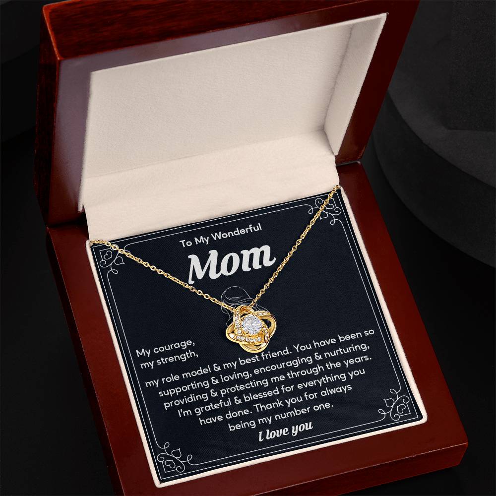 To My Wonderful Mom, Wonderful Mom Pendant Heartfelt Necklace For Her Sweet Pendant Thank You Gift For Support To My Best Friend Mom Jewelry Special Pendant For A Supportive Mom Sentimental Jewelry Thoughtful Necklace