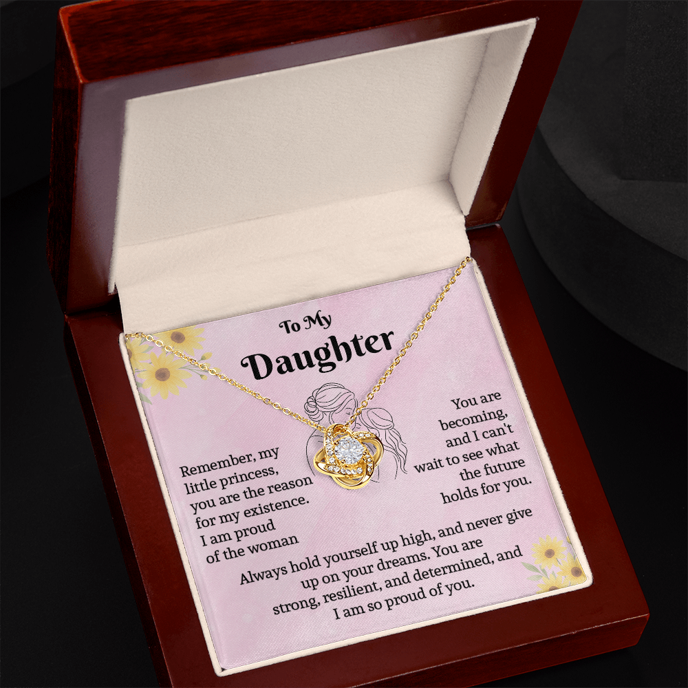 To My Daughter Necklace Proud and Resilient Messaged