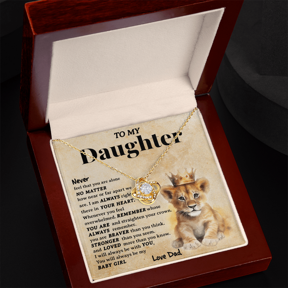 To My Daughter Necklace Gift