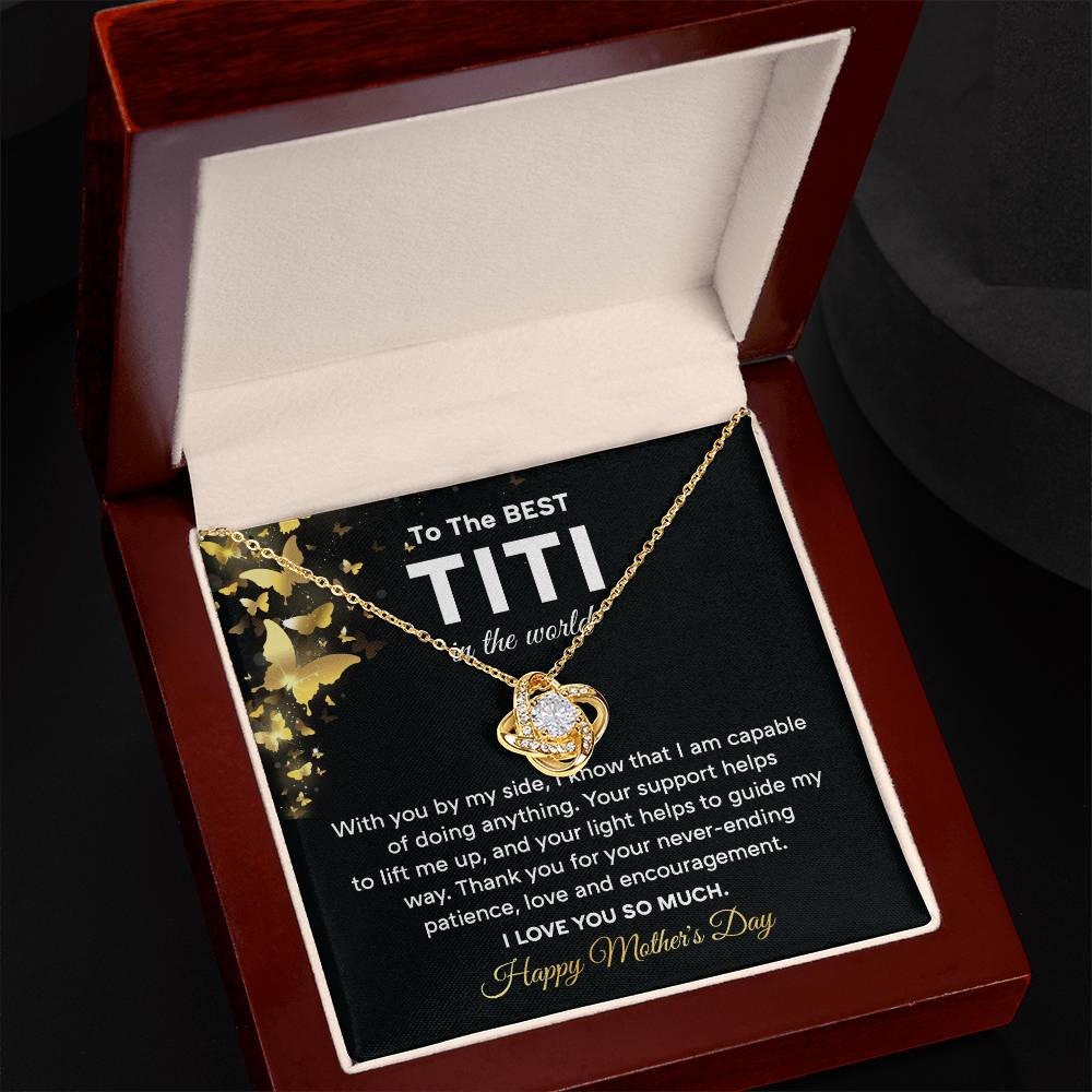 To The Best Titi Necklace Of Endless Love For Her Thank You For Everything Gift Celebrating An Amazing Day Forever My Titi Necklace Inspiration Necklace Loving Titi Mother’s Day Gift Heartfelt Message With Necklace Gift