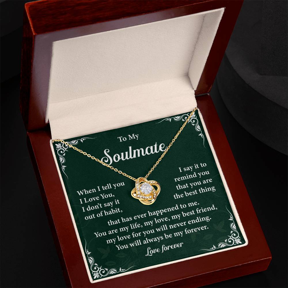 Soulmate Necklace Gift for Her – Message Card Box