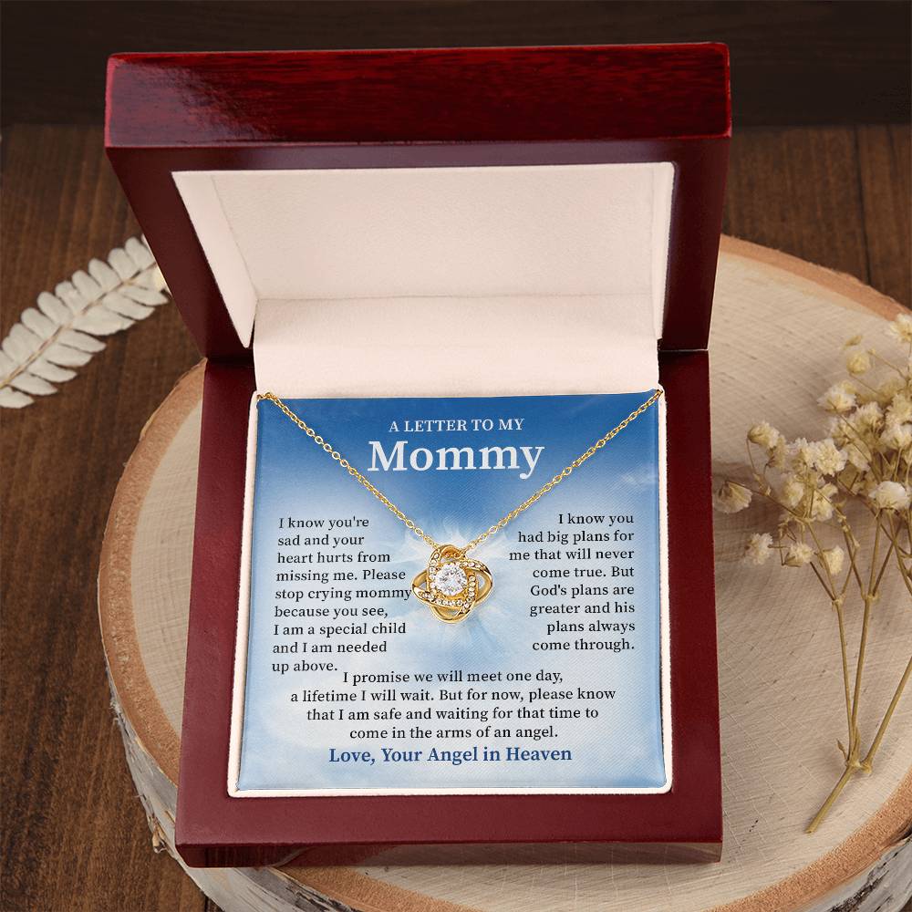 A Letter to Mommy Angel Necklace Miscarriage Sympathy Gift