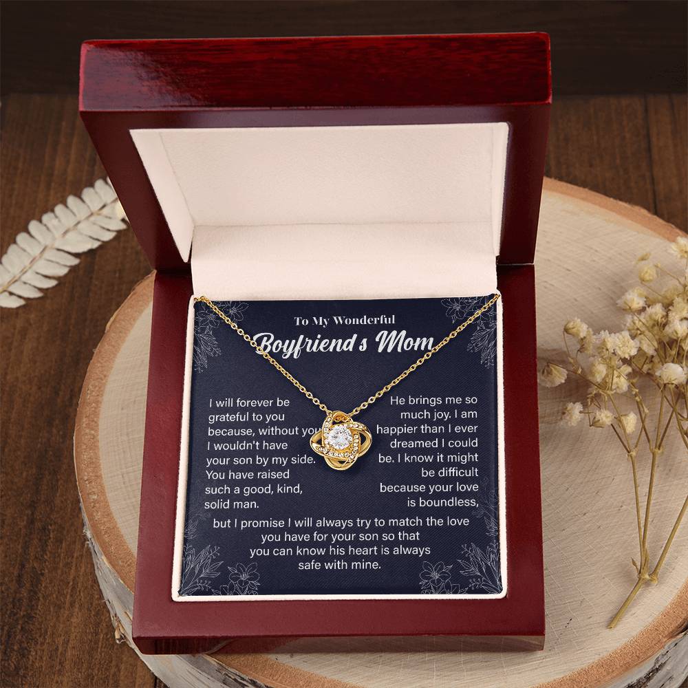 Boyfriend’s Mom Necklace Gift – With Message Card